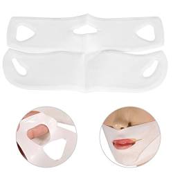 10Pcs V Line Gesichtsmaske und Double Chin Reducer Intensiv-Lifting-Doppelschichtmaske mit 10 Pack Gel-Pad für V Shape Kinnlinien-Konturenlift Befeuchten, Anti-Aging, Reshape Face Curve von Greeflu