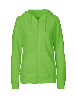 Green Cat Damen Kapuzenjacke, 100% Bio-Baumwolle. Fairtrade, Oeko-Tex und Ecolabel zertifiziert, Textilfarbe: limette, Gr.: XL von Green Cat