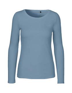 Green Cat Damen Langarmshirt, 100% Bio-Baumwolle. Fairtrade, Oeko-Tex und Ecolabel Zertifiziert, Textilfarbe: Indigo, Gr.: M von Green Cat