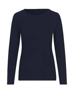 Green Cat- Damen Langarmshirt, 100% Bio-Baumwolle. Fairtrade, Oeko-Tex und Ecolabel Zertifiziert, Textilfarbe: Navy, Gr. S von Green Cat