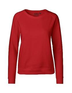 Green Cat Damen Sweatshirt, 100% Bio-Baumwolle. Fairtrade, Oeko-Tex und Ecolabel Zertifiziert, Textilfarbe: rot, Gr.: L von Green Cat