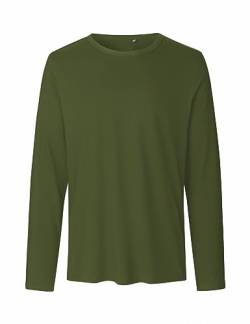 Green Cat Herren Langarm T-Shirt, 100% Bio-Baumwolle. Fairtrade, Oeko-Tex und Ecolabel Zertifiziert, Oliv, XXL von Green Cat