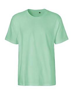 Green Cat Herren T-Shirt, 100% Bio-Baumwolle. Fairtrade, Oeko-Tex und Ecolabel Zertifiziert, Textilfarbe: Mint, Gr.: S von Green Cat
