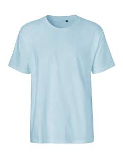 Green Cat Herren T-Shirt, 100% Bio-Baumwolle. Fairtrade, Oeko-Tex und Ecolabel Zertifiziert, Textilfarbe: hellblau, Gr.: S von Green Cat
