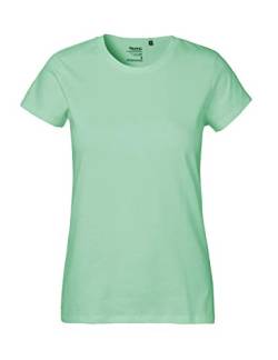 Green Cat Ladies Classic T-Shirt, 100% Bio-Baumwolle. Fairtrade, Oeko-Tex und Ecolabel Zertifiziert, Textilfarbe: Mint, Gr.: M von Green Cat