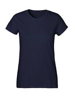 Green Cat- Ladies Classic T-Shirt, 100% Bio-Baumwolle. Fairtrade, Oeko-Tex und Ecolabel Zertifiziert, Textilfarbe: Navy, Gr.: XXL von Green Cat