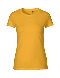 Green Cat Ladies Fitted T-Shirt, 100% Bio-Baumwolle. Fairtrade, Oeko-Tex und Ecolabel Zertifiziert, Textilfarbe: gelb, Gr.: XXL von Green Cat