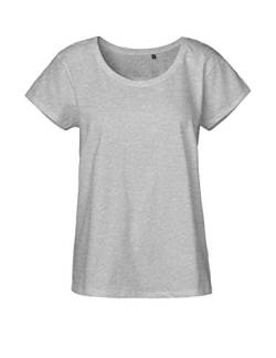 Green Cat Ladies Loose Fit T-Shirt, 100% Bio-Baumwolle. Fairtrade, Oeko-Tex und Ecolabel Zertifiziert, Textilfarbe: grau, Gr.: M von Green Cat