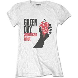 Band Monkey Green Day Damen T-Shirt American Idiot White Gr. M, weiß von Green Day