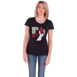 Green Day Damen T-Shirt 'American Idiot' (Weiß), schwarz, X-Klein von Green Day