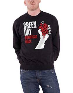 Green Day Sweatshirt American Idiot Band Logo offiziell Schwarz Unisex M von Green Day