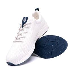 GREEN STEPS Weiss Sneakers mit Fußgewölbestütze aus nachhaltigem Material und komfortabel. Unterstützt die Linderung von Fußschmerzen, UK 4 / EU 37 von Green Steps