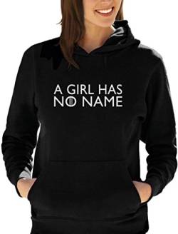 A Girl Has No Name Kultspruch Fanartikel Frauen Kapuzenpullover Hoodie Medium Schwarz von Green Turtle T-Shirts