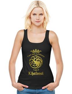 Game I'm Not A Princess I'm A Khaleesi Thrones Damen Schwarz Large Tank Top von Green Turtle T-Shirts