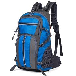 GreenTaya Wanderrucksack Trekkingrucksack 55L Herren Damen Outdoor Wandern Rucksack Wasserdichte mit Reflexstreifen Atmungsaktivem Reiserucksack für Camping Radfahren Klettern, Blau von GreenTaya