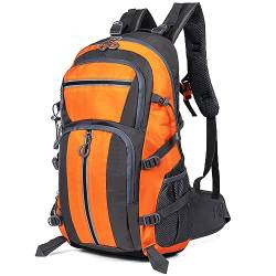 GreenTaya Wanderrucksack Trekkingrucksack 55L Herren Damen Outdoor Wandern Rucksack Wasserdichte mit Reflexstreifen Atmungsaktivem Reiserucksack für Camping Radfahren Klettern, Orange von GreenTaya