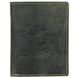 Green Burry, Geldbörse mit Motiv, 1701-Motiv Vintage, khaki Hirsch (21301), Geldbörse von Greenburry