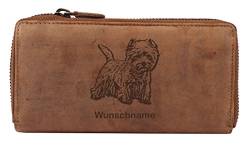 Greenburry Damen-Geldbörse PERSONALISIERT mit Hunde-Motiv West Highland White Terrier, Leder Damen-Geldbeutel von Greenburry