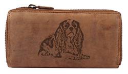 Greenburry Damen-Portemonnaie mit Hunde-Motiv Cavalier King Charles Spaniel l Geschenkidee für Hundefreunde I Leder von Greenburry