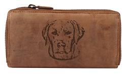 Greenburry Leder-Portemonnaie mit Hunde-Motiv Labrador Retriever l Geschenkidee für Hundefreunde I Leder von Greenburry