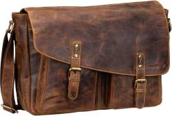 Greenburry Vintage 1541 Revolver Bag XL  in Braun (18.7 Liter), Laptoptasche von Greenburry