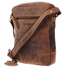 Greenburry Vintage Ledertasche Umhängetasche braun 20 x 26 x 6 cm von Greenburry