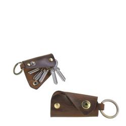 Schlüsseletui Leder 10x4cm für 6 Schlüssel "Vintage" antikbraun Greenburry 1560-25 von Greenburry