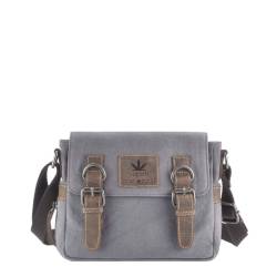 Schultertasche Hanf 26x19cm "Vintage Hemp" grau 5924-29 | Greenburry.d von Greenburry