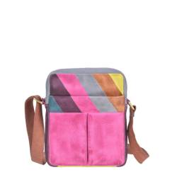 Umhängetasche Leder 22x27cm "Candy Shop" pink bunt Greenburry 868-77 von Greenburry