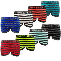 8er Pack Kinder Jungen Boxershorts Größe 122-152 (146-152) von Greenice