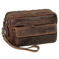 Greenland Nature Herrentasche Handgelenktasche Braun Leder von Greenland