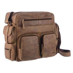 Greenland Nature Montenegro Umhängetasche Leder 33 cm Laptopfach von Greenland