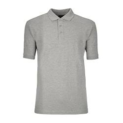 Poloshirt Herren, T-Shirt mit Kragen, Polo Shirt Basic, Polohemd Herren einfärbig, Premium Qualität, grau meliert, 4XL von Greenpark