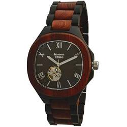 GREEN TIME BY ZZERO: Herrenuhr Automatik Holz Sandelalo ZW073B Gehäusegröße 43 mm von Greentime