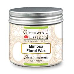 Greenwood Essential Naturreine Mimosen Blütenwachs (Acacia mearnsii) Naturreine Therapeutische Qualität 100gm (3,5 oz) von Greenwood Essential