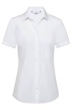 Greiff Corporate Wear Simple Damen Bluse Regular Fit Kurzarm Weiss Modell 6599 Größe 34 von Greiff
