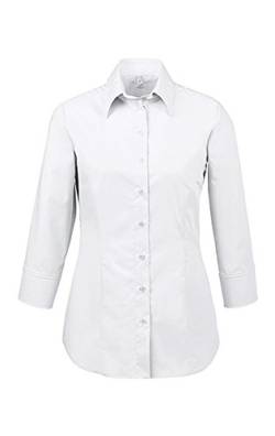 Greiff Größe 34 Corporate Wear Basic Damen Bluse 3/4-Arm Regular Fit Weiß Modell 6517 von Greiff