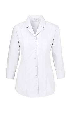 Greiff Größe 38 Corporate Wear Basic Damen Bluse 3/4-Arm Regular Fit Weiß Modell 6506 von Greiff