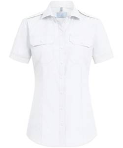 Greiff Größe 38 Corporate Wear Basic Damen Pilotbluse Neues Modell Regular Fit Kurzarm Weiss Modell 6571 1452 von Greiff