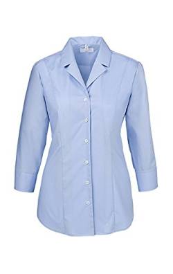 Greiff Größe 40 Corporate Wear Basic Damen Bluse 3/4-Arm Regular Fit Hellblau Modell 6506 von Greiff