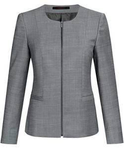 Greiff Größe 42 Corporate Wear Modern with 37.5 Damen Blazer Regular Fit Hellgrau Modell 1429 2820 von Greiff