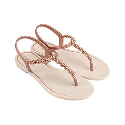 Grendha Damen CACAU PRECIOSA Sand AD, Off White/Rose METALLIC, 35-36 EU Schmal von Grendha