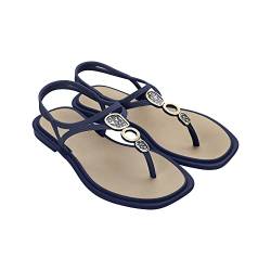 Grendha Damen CAJU PORCELANA Sandal, Off White/Navy, 37 EU Schmal von Grendha