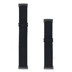 Verstellbares elastisches Armband/Knöchelband für kompatibel mit Fitbit Versa 3/Fitbit Sense Smartwatch, dehnbares Schlaufenband für Damen und Herren (Schwarz, Medium) von Grestun
