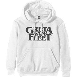 Greta Van Fleet Kapuzenpullover Band Logo Nue offiziell Unisex Weiß Pullover M von Greta Van Fleet