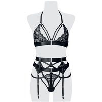 Grey Velvet - Gothic Wäsche-Set - Dessous-Set - M bis XXL - für Damen - Größe XL - schwarz von Grey Velvet