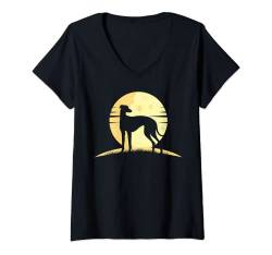 Damen Englischer Windhund Design T-Shirt mit V-Ausschnitt von Greyhound Dog Bekleidung 5