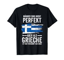 Griechischer Mann Griechenland Grieche Griechen T-Shirt von Griechisch Griechenland Grieche Geschenk