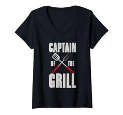 Damen Captain Of The Grill --- T-Shirt mit V-Ausschnitt von Grill FH