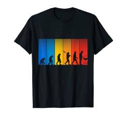 Vintage Evolution vom Affen zum Griller Männer Geschenk T-Shirt von Grillen Geschenke für Männer